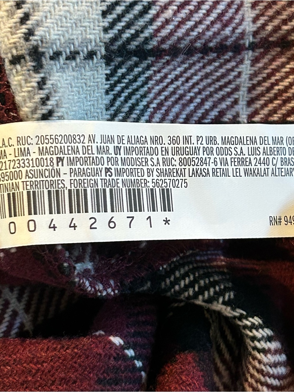 Forever 21 NWT women’s size M Burgundy and White Plaid Button-Front Shacket - Picture 6 of 9